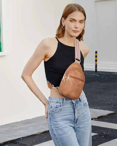 Sling Bag in Camel Brown, view 2
