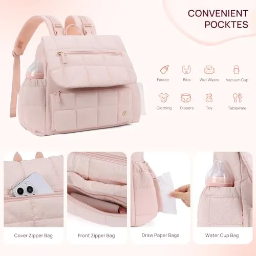 Puffer Bottle Sling in Pink, view 4