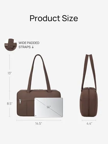 Nylon Shoulder Bag in Sand Brown, view 3