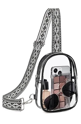 Clear Belt Bag in Black