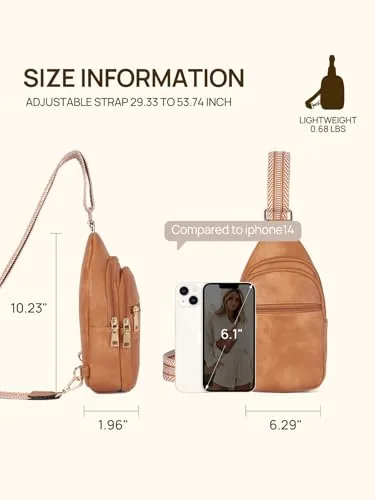 Sling Bag in Camel Brown, view 4