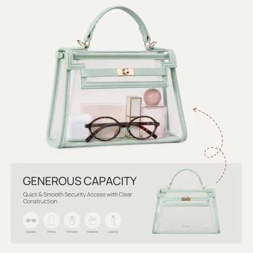 Clear Stadium Bag in Green, view 4