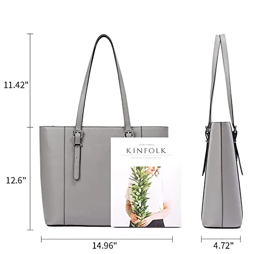 Laptop Tote in Grey, view 2