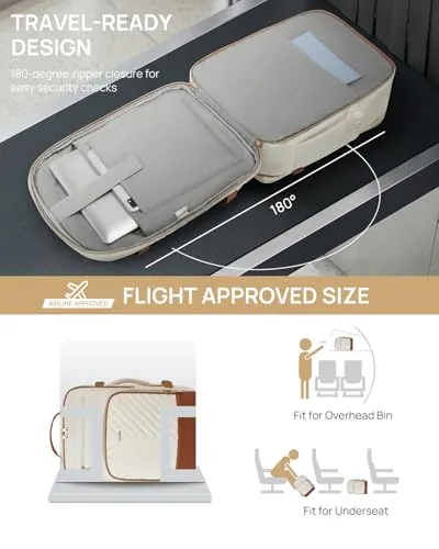 Travel Backpack in Beige Brown, view 2