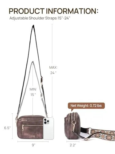 Small Crossbody Bag in Coffee, view 4