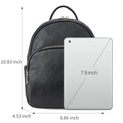 Small Backpack Purse in Black, view 4
