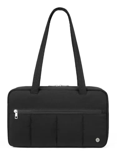 Nylon Shoulder Bag in Black