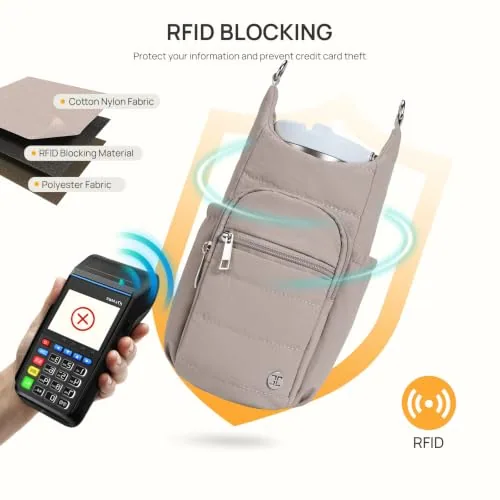RFID Bottle Sling in Taupe, view 3