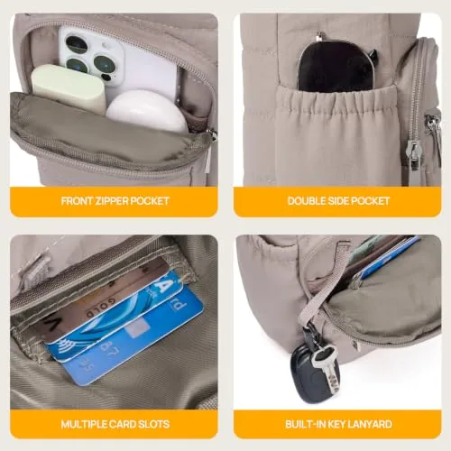 RFID Bottle Sling in Taupe, view 4