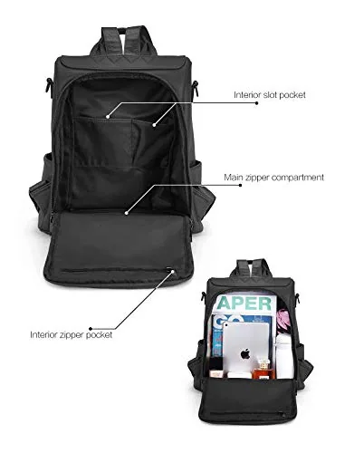 Travel Backpack in Black, view 3