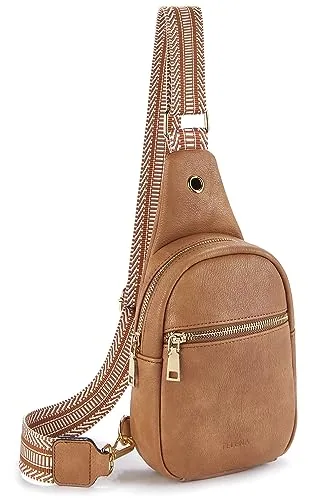 Travel Crossbody Bag in Camel Brown