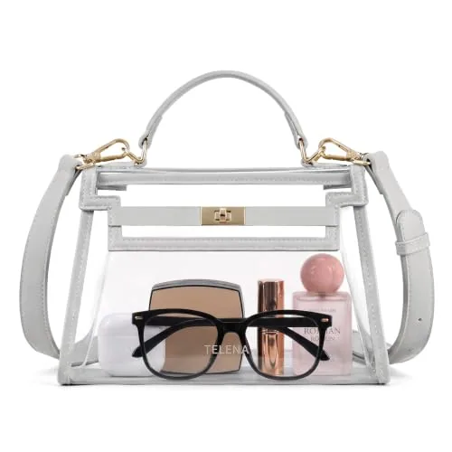 Clear Stadium Bag in Grey