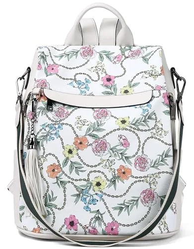 Tassel Backpack Purse in Floral
