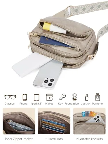 Guitar Strap Crossbody Bag in Grey, view 4