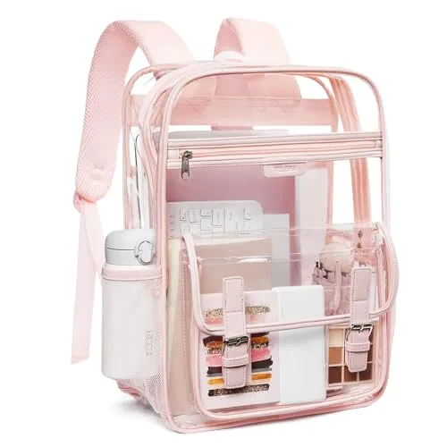 Clear Backpack in Pink