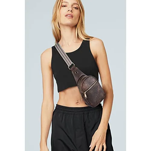 Sling Bag in Clear with Black, view 3