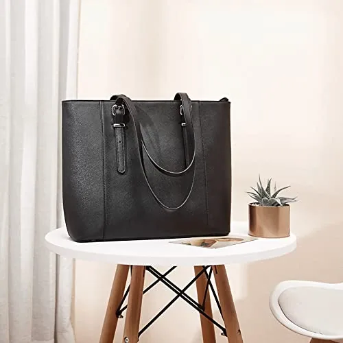 Laptop Tote in Black, view 2