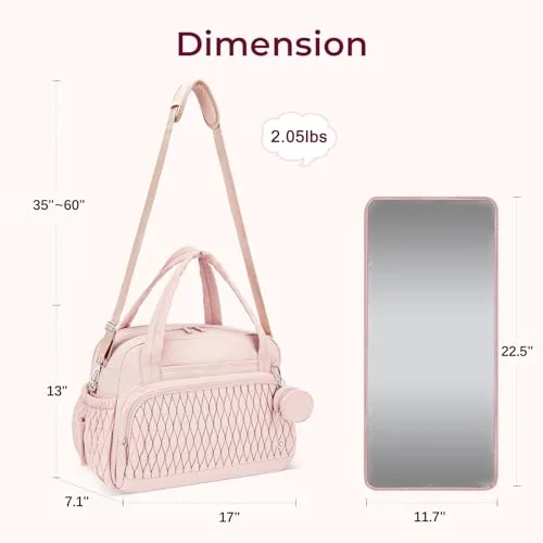 Diaper Tote in Pink, view 3