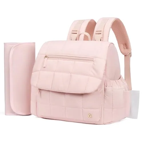 Small Puffer Diaper Backpack in Pink