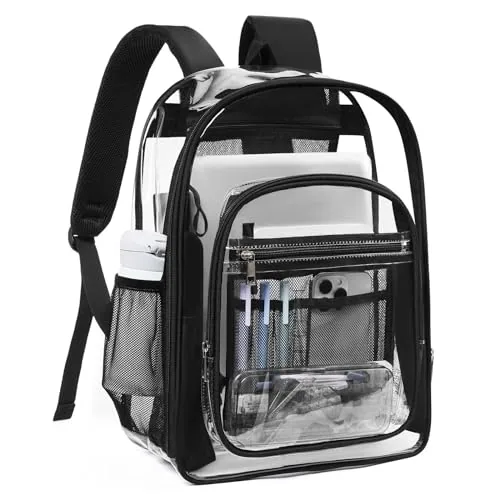 Clear Backpack in Black