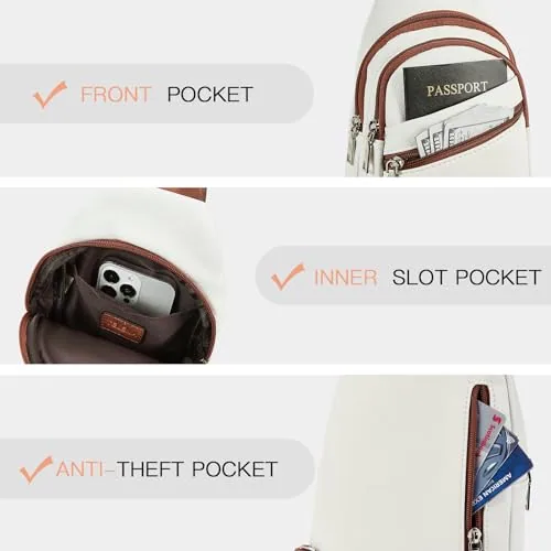 Sling Bag in Beige Brown, view 4