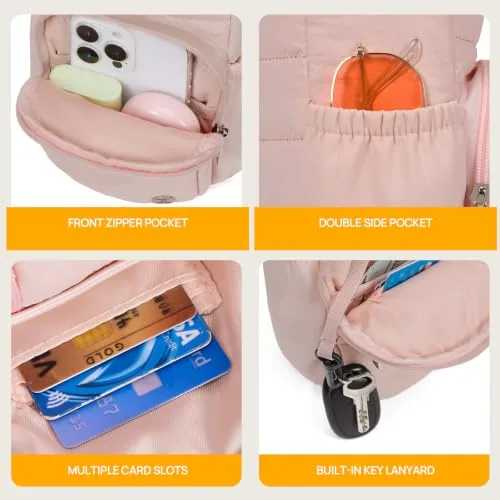 RFID Bottle Sling in Blush Pink, view 4
