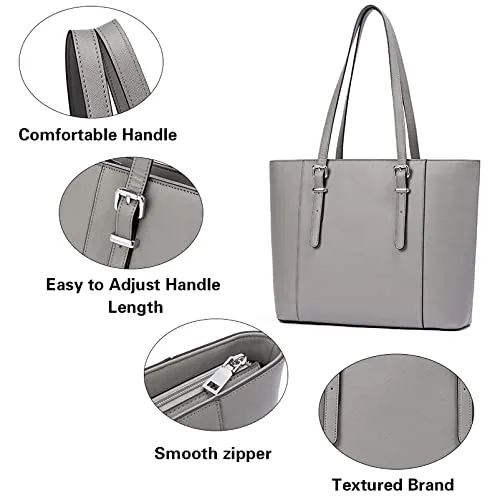Laptop Tote in Grey, view 4