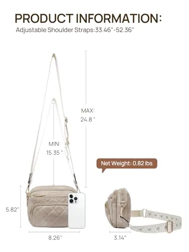 Guitar Strap Crossbody Bag in Grey, view 3