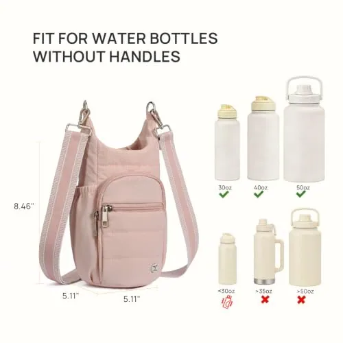 RFID Bottle Sling in Blush Pink, view 2
