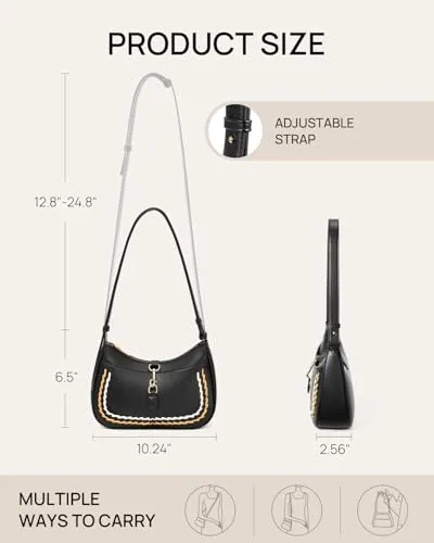 Small Shoulder Bag in Black, view 4