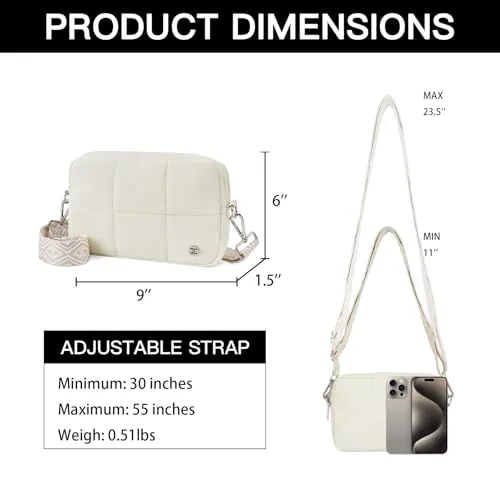 Guitar Strap Crossbody Bag in Beige, view 4
