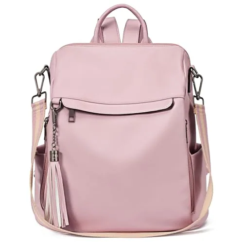 Tassel Backpack Purse in Pure Pink