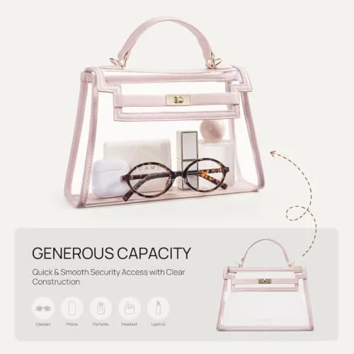 Clear Stadium Bag in Pink, view 4