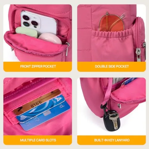 RFID Bottle Sling in Hot Pink, view 4