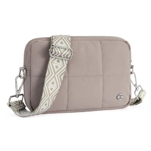 Guitar Strap Crossbody Bag in Taupe