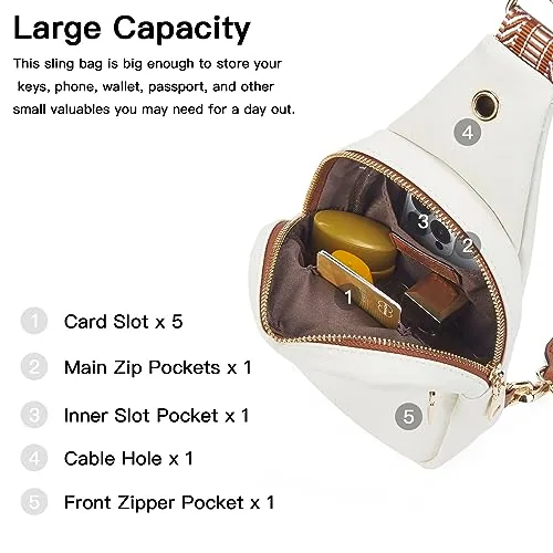 Crossbody Bag in Beige Brown, view 4